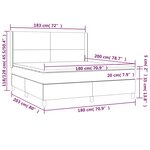 vidaXL Sommier à lattes de lit avec matelas Rose 180x200 cm Velours