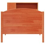 vidaXL Lit bibliothèque sans matelas cire marron 90x200 cm pin massif