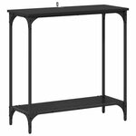 vidaXL Table console Chêne noir 75 x 30.5 x 75 cm Bois d'ingénierie