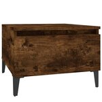 vidaXL Tables d'appoint 2 Pièces Chêne fumé 50x46x35 cm Bois ingénierie