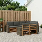 vidaXL Ensemble de canapé d'angle 7 Pièces Naturel et Anthracite