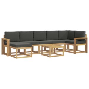vidaXL Ensemble de canapés d'extérieur 8 pc Blanc et anthracite