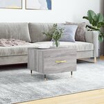 vidaXL Table basse Sonoma gris 50x50x40 cm Bois d'ingénierie