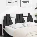 vidaXL Coussin de tête de lit Viana noir et blanc 152 cm similicuir