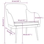 vidaXL Fauteuil Gris foncé 63x76x80 cm Velours