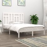 vidaXL Cadre de lit sans matelas blanc 150x200 cm bois de pin massif
