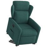 vidaXL Fauteuil inclinable vert foncé tissu