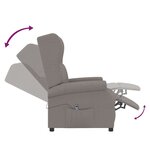 vidaXL Fauteuil Taupe Tissu