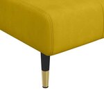 vidaXL Chaise longue jaune velours