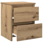 vidaXL Tables de chevet 2 Pièces chêne artisanal bois d'ingénierie