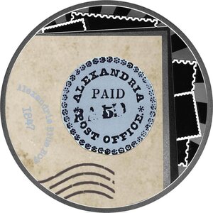 Pièce de monnaie en Argent 500 Francs g 17.50 Millésime 2025 World Most Expensive Stamps ALEXANDRIA BLUE BOY (PRÉCOMMANDE)