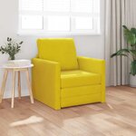 vidaXL Canapé-lit avec coussin Jaune foncé 74 x 77 x 81 cm Velours