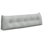 vidaXL Coussin de Dos Gris clair 160 x 24 x 50 cm Velours