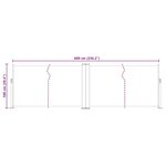 vidaXL Auvent latéral rétractable Noir 100 x 600 cm