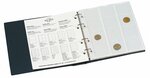 Classeur numismatique leuchtturm numis bleu pour pièces de monnaie  avec 5 feuilles (338787)