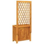 vidaXL Jardinière avec treillis 55x29 5x132 cm bois massif d'acacia