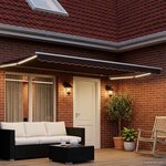 vidaXL Auvent rétractable électrique Marron 5 x 3 m