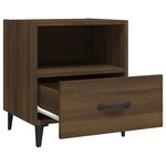 vidaXL Tables de chevet 2 Pièces Chêne marron Bois d'ingénierie