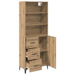 vidaXL Haut Armoire avec tiroir Chêne artisanal 69 5 x 34 x 180 cm