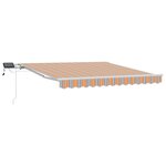 vidaXL Auvent Rétractable Multicolore 350 x 250 cm Tissu et acier