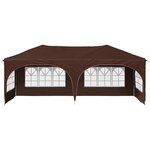 vidaXL Tente de fête pop-up 575 x 288 x 245 cm Marron Tissu Oxford