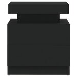 vidaXL Table de chevet Noir 45x35x52 cm Aggloméré