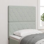 vidaXL Tête de lit LED gris clair 80 cm velours