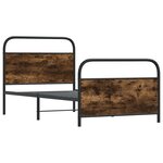 vidaXL Cadre de lit sans matelas 90x200cm chêne fumé bois d'ingénierie