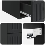 vidaXL Cabinet de chevet mural avec tiroir Noir 33 x 34 5 x 40 cm