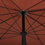 vidaXL Parasol de jardin avec mât 200x130 cm terre cuite
