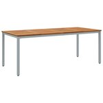 vidaXL Tables de jardin Naturel et gris 200 x 90 x 75 cm