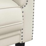 vidaXL Canapé à 2 places crème velours