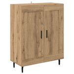 vidaXL Haut Armoire 2 Pièces Chêne artisanal Bois Aggloméré et Verre