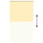 vidaXL Store enrouleur occultant jaune largeur du tissu 136 6 cm