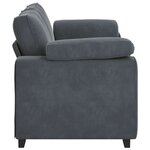 vidaXL Canapé causeuse gris foncé 140 cm velours