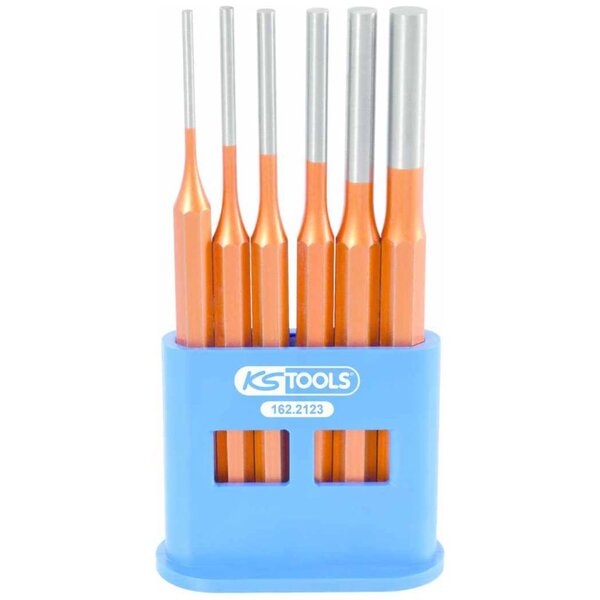 Ks tools jeu de chasse-goupille 6 pièces 3/4/5/6/8/10 mm 162.2123