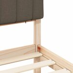vidaXL Cadre de lit avec tête de lit rembourrée Taupe 90 x 190 cm