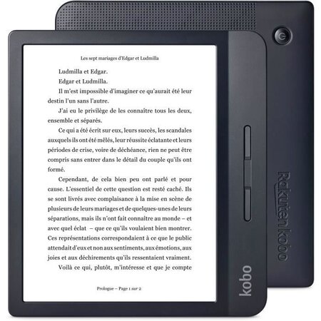 Liseuse numérique KOBO Libra H2O - 7 - RAM 512 Mo - Stockage 8 Go - Noire