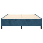 vidaXL Cadre de lit sans matelas bleu foncé 140x200 cm velours