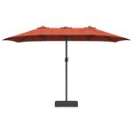vidaXL Parasol de jardin Couleur terre cuite 385 x 209 x 244 cm tissu
