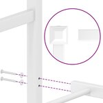 vidaXL Cadre de lit métal sans matelas et pied de lit blanc 180x200 cm