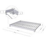 Lit double TATAMI 180 x 200 naturel