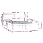 vidaXL Cadre de lit bois de pin massif 150x200 cm très grand