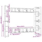 vidaXL Ensemble de meubles TV 6 Pièces Sonoma gris Bois d'ingénierie