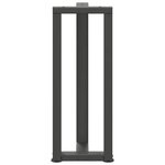 vidaXL Pieds de table console en T  2 pièces  anthracite  38 x 25 x (72-73) cm  acier