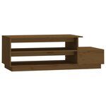 vidaXL Table basse Marron miel 120x50x40 5 cm Bois massif de pin