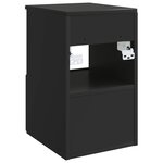 vidaXL Armoire de salle de bain Noir 30 x 41 x 50 cm Bois d'ingénierie
