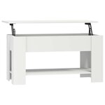 vidaXL Table basse blanc 101x49x52 cm bois d'ingénierie