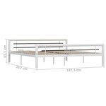 vidaXL Cadre de lit sans matelas blanc et noir métal 180x200 cm