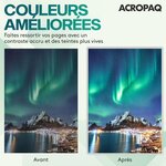 ACROPAQ 100 Pochettes de plastification A4 - 125 mic  100 Feuilles de plastification Standard- Brillantes  Qualité- Coins arrondis